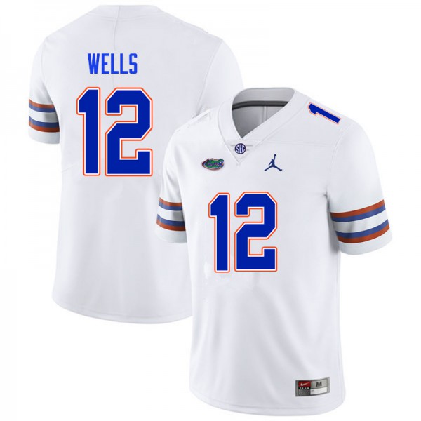 Men #12 Rick Wells Florida Gators College Football Jerseys White